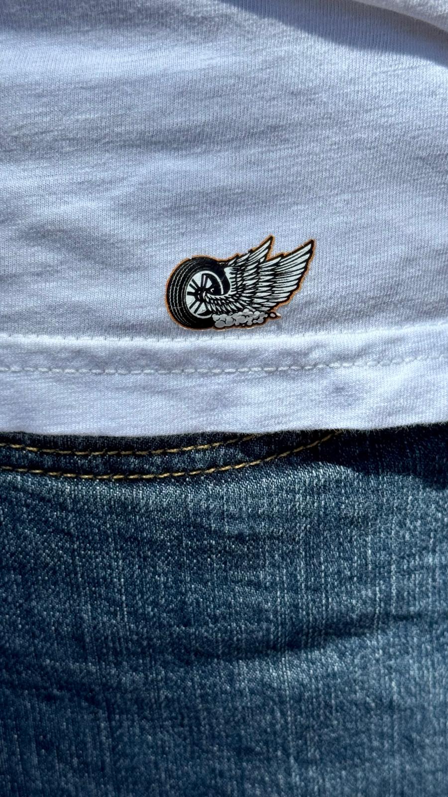 T-Shirt White Moto Skill Society - Moto Skill Society
