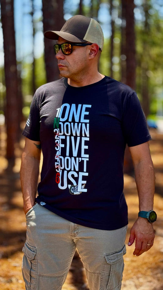 T-shirt One Down Five Don't Use - Moto Skill Society